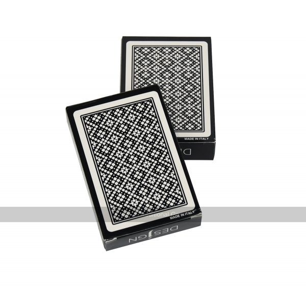Desjgn Matrix Playing Cards (black, bridge size, reg. index, 2 decks)