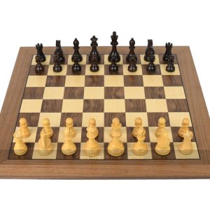 DGT Walnut Chess Board with Royal Wooden Chess Pieces
