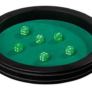 Dice Tray - Extra Large with leatherette decoration
