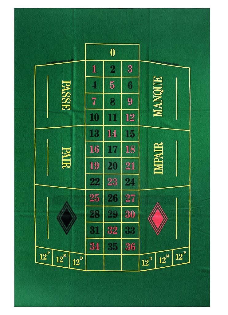 Dal Negro Roulette Mat (60 x 100 cm, single 0, European style)