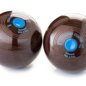Drakes Pride Richmond Crown Green Bowls - Brown - 2lb 14oz - Mount Colour - Purple