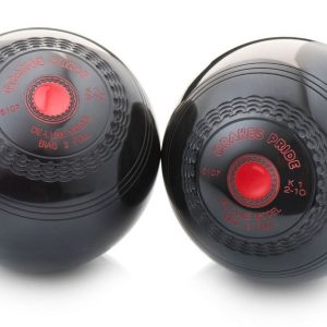 Drakes Pride Deluxe Crown Green Bowls - Black (pair, with grips)