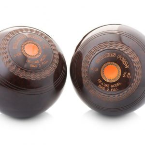 Drakes Pride Deluxe Crown Green Bowls - Brown - 2lb 4oz - Mount Colour - Red