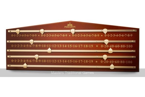 Four Handed Snooker Scoreboard - Mahogany Finish