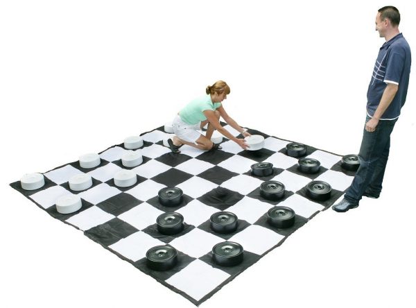 Garden Games Giant Draughts / Checkers Set (24 pieces without board)