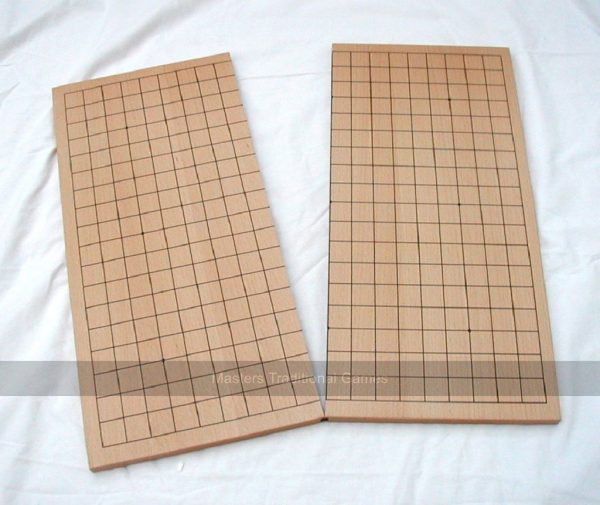 Dual-Side Wooden Go Board with Magnetic Join - 19 x 19 & 13 x 13 Layout