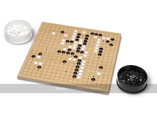 Go Set by Cayro - Wooden Board, Plastic Stones & Plastic Bowls