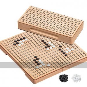 Philos Folding Go Set - beech wood board with plastic stones