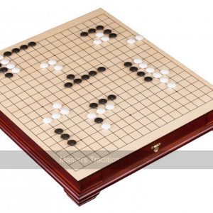 Wooden Go Set with Drawers