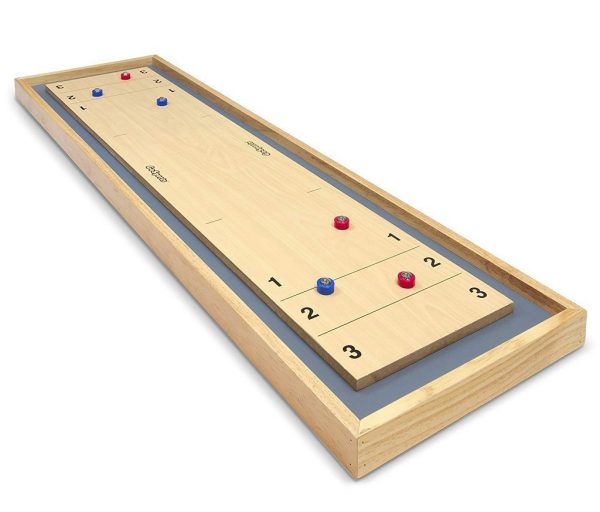 GoSports Table Shuffleboard & Curling 2-in-1 Table Game