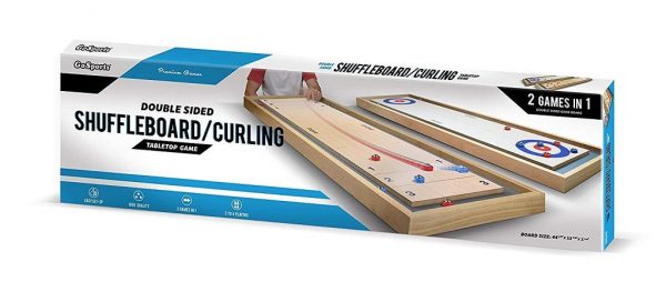 GoSports Table Shuffleboard & Curling 2-in-1 Table Game
