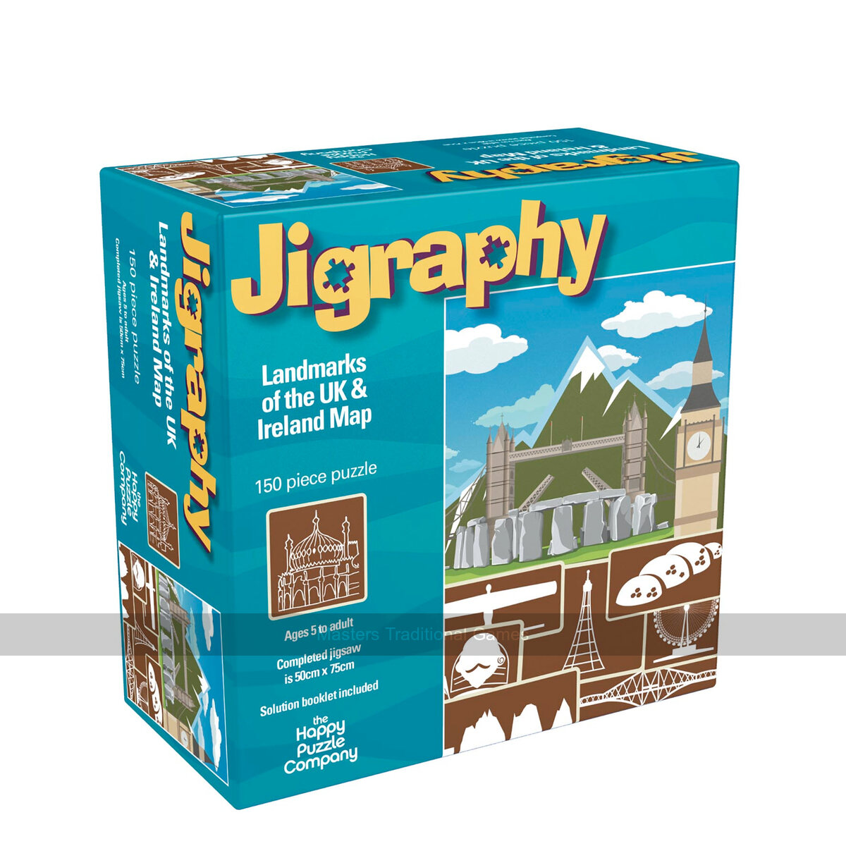 Jigraphy Landmarks of the UK & Ireland Map 150 Piece Jigsaw Puzzle