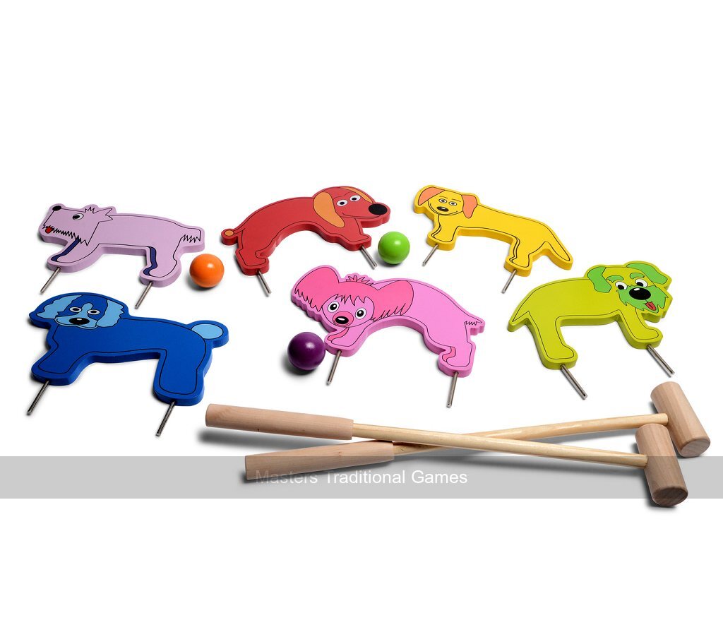 Junior Croquet Set - Dog Theme, 2 Mallets
