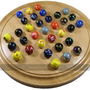 Masters Luxury Solitaire - Oak Board with Giant Marbles