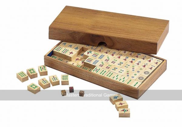 Philos Wooden Mah Jong (Mahjong) set with wooden tiles