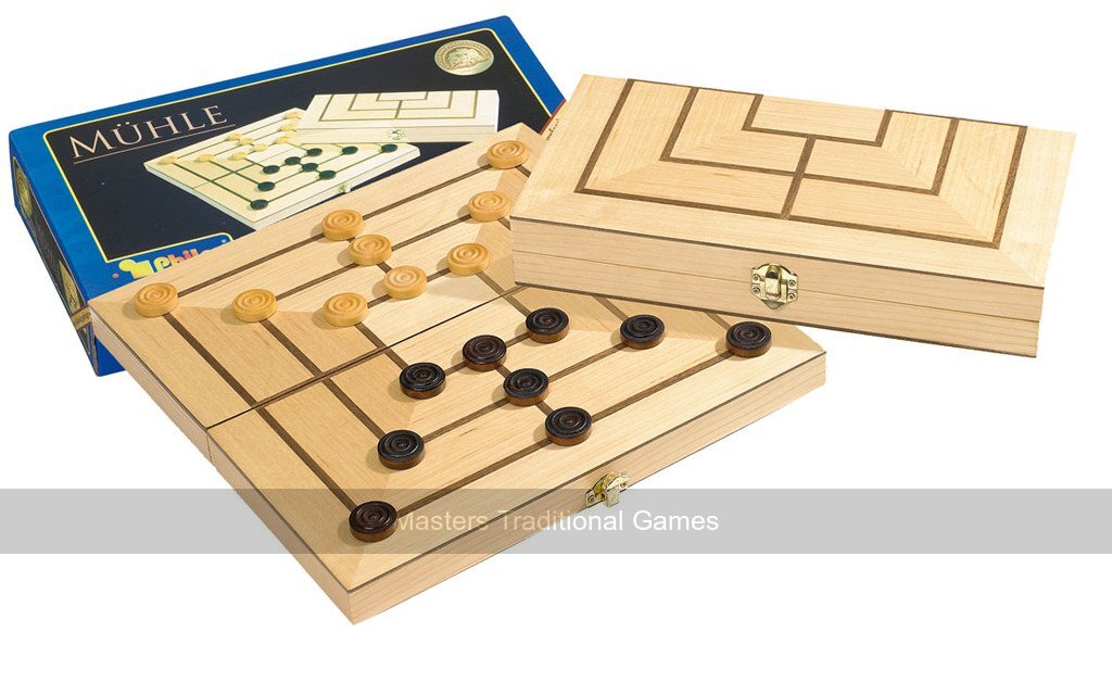Philos Nine Mens Morris Game with Folding Wooden Board