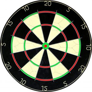 East London Fives Darts Board (narrow doubles & trebles)