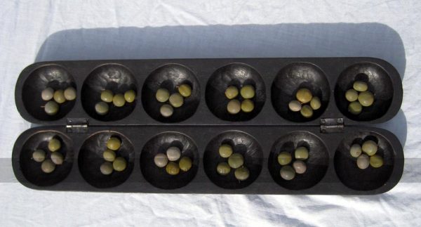 Oware game (Ofram wood black stained)