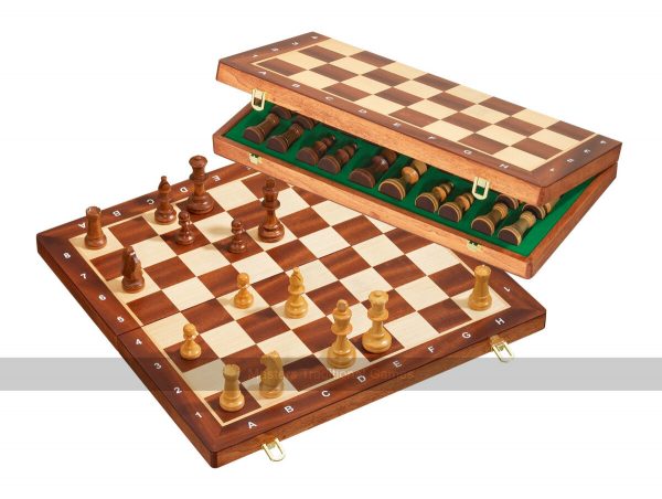 Philos Deluxe Wooden Chess Set with Folding Board & Pieces