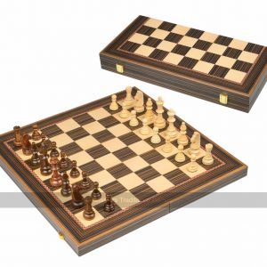 Philos Tournament Folding Wooden Chess Set - 55mm Squares