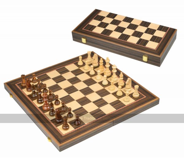 Philos Tournament Folding Wooden Chess Set - 55mm Squares
