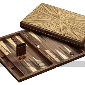 Philos 19-inch Wooden Mykonos Backgammon Set