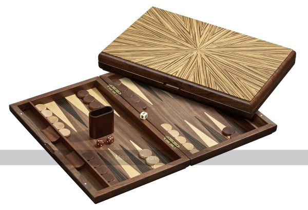 Philos 19-inch Wooden Mykonos Backgammon Set
