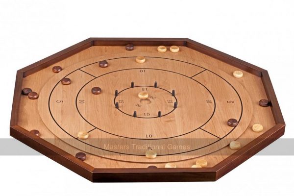 Philos Compact Crokinole with Octagonal Board (69cm Board, 56cm Playfield)
