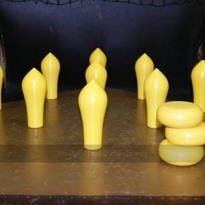 Set 9 Plastic Northamptonshire Skittles & 3 Plastic Cheeses
