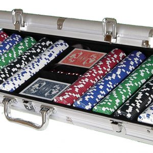 Texas Hold'em Deluxe Poker Chip Set - 500 Chips in Aluminium Case