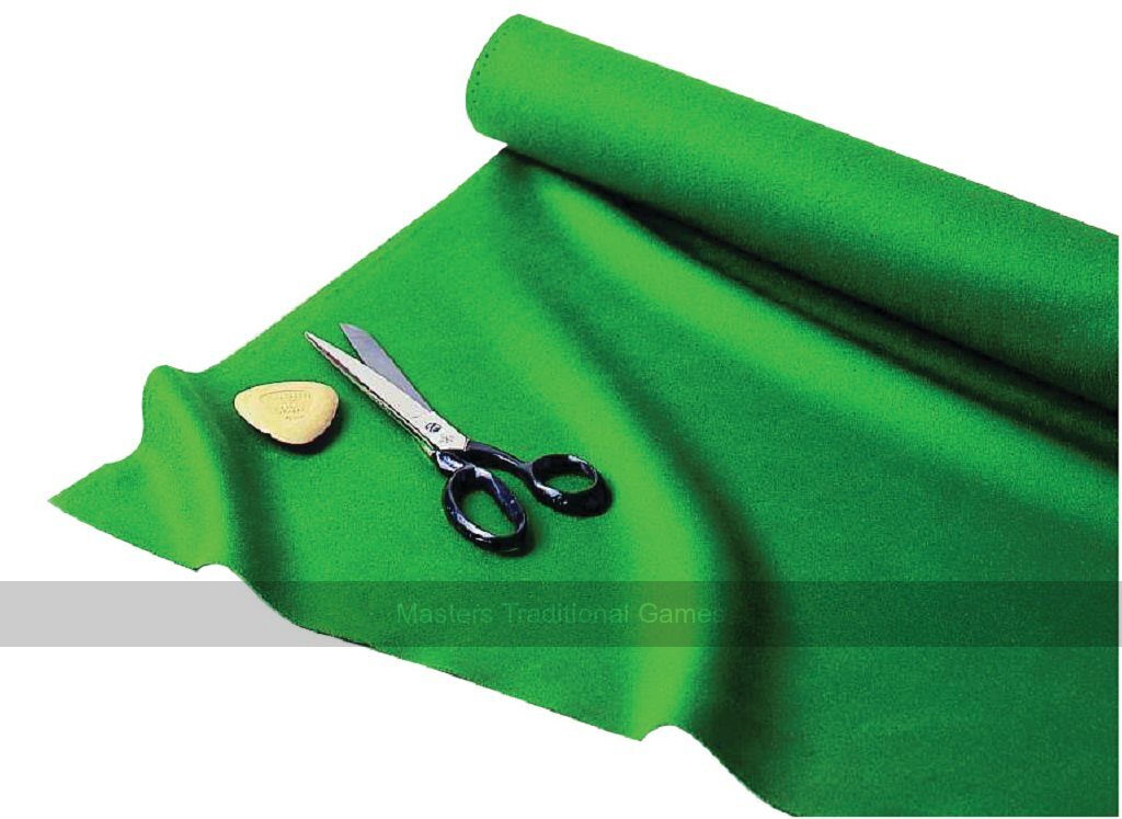 Strachan Superfine 400g/m2 Anti-Kick Pool Table Cloth - 8ft Pool Table, Bed & Cushions - Olive Green