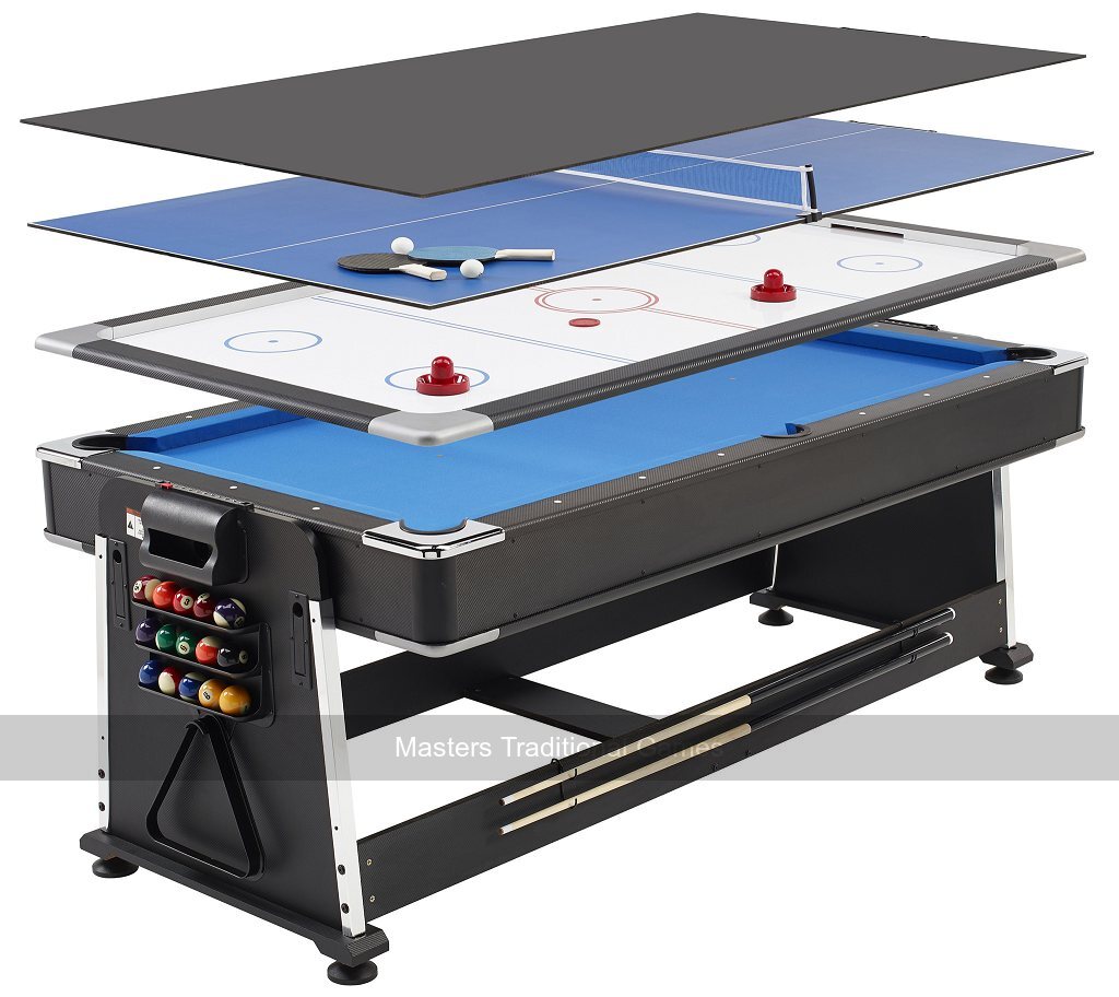 7ft 3-in-1 Revolver Pool / Air Hockey & Table Tennis