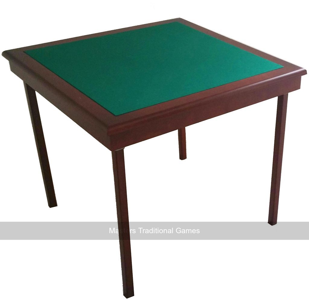 Pelissier Royal Bridge Table - Mahogany Finish with Green Baize