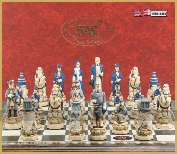 SAC American Civil War Chess Set, Hand-Painted (without board)