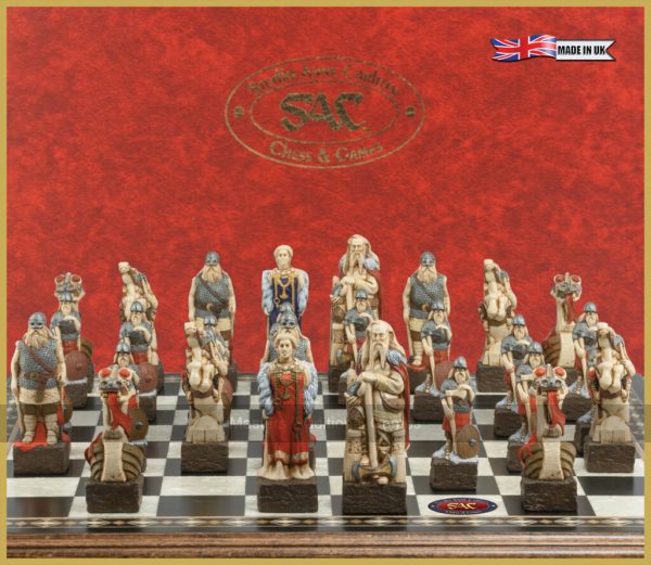 SAC Viking Chess Set, Hand-Painted (without board)