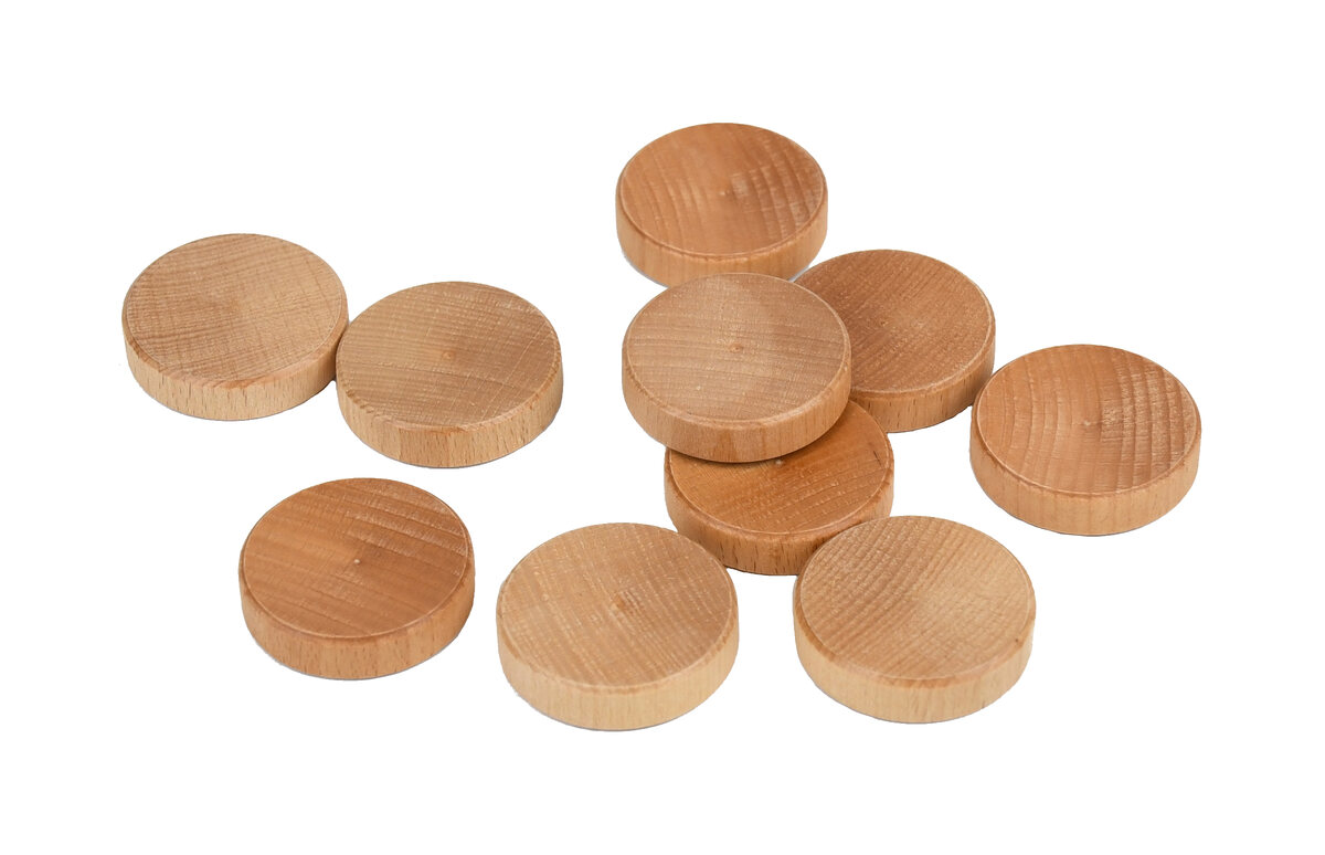 Set of 32 Schilte Concave Sjoelbak Disks