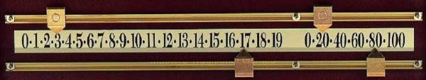 Scoreboard runner - solid brass rail (32 inches - must be cut to size)