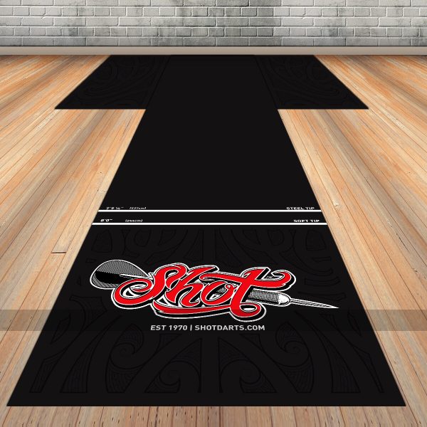 Shot T-Shape Rubber Darts Mat