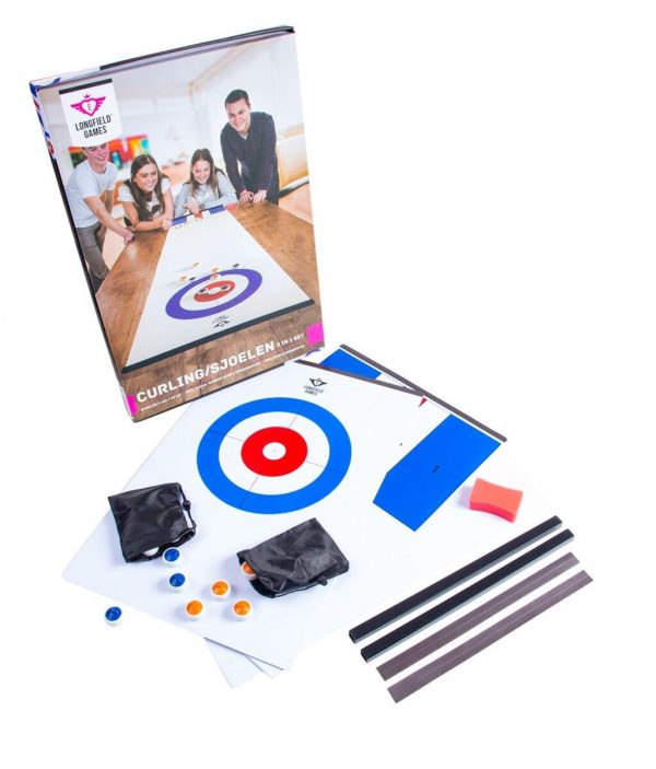2 in 1 Curling and Table Shuffleboard Table-Top Game - 180cm