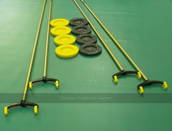 Deck Shuffleboard Accessories - 4 Cues, 8 discs