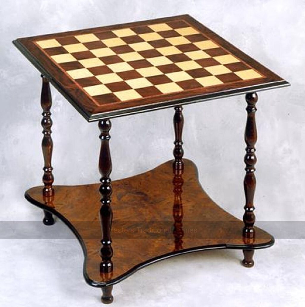 Giglio 2 Level, 4 Legged Wooden Chess Table (60mm squares)