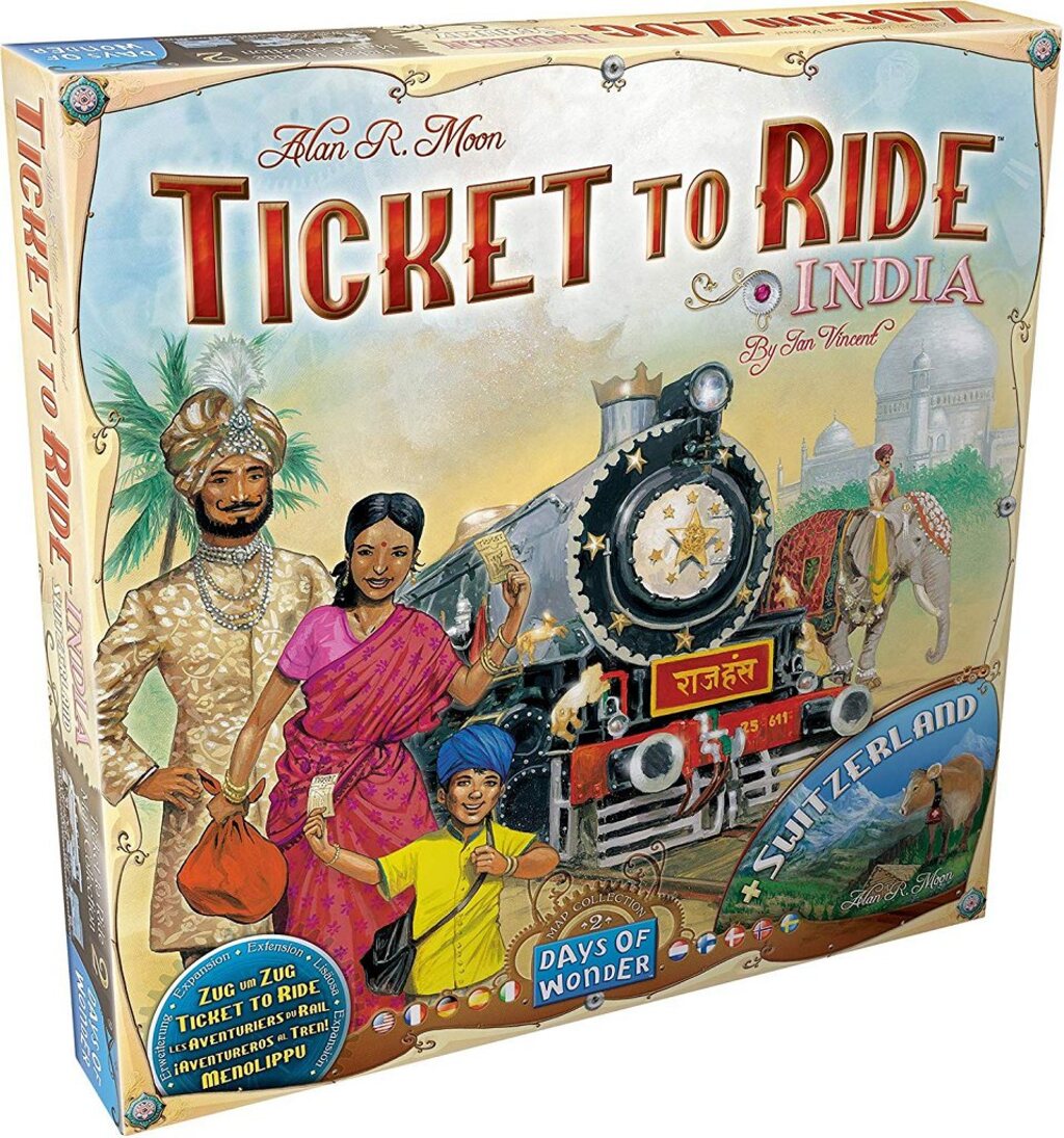 Ticket to Ride: India & Switzerland Map Pack Expansion