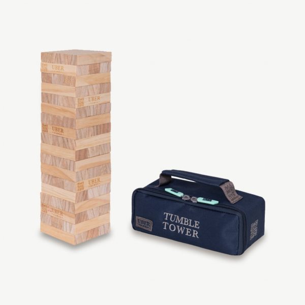 Uber Games Mega Tumble Tower in storage bag - Pine