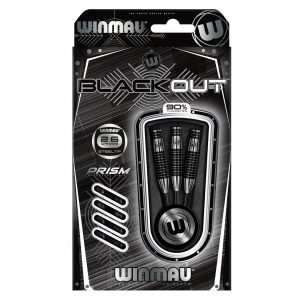 Winmau Blackout 90% tungsten steel-tip darts - 26 grams