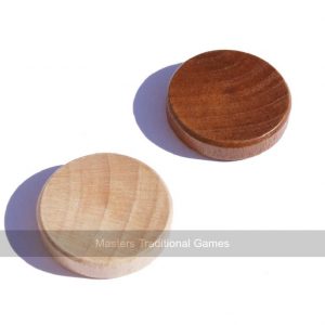 Wooden Backgammon Stones - 35mm