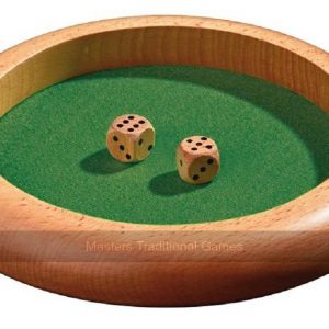 Wooden Dice Tray, 22cm
