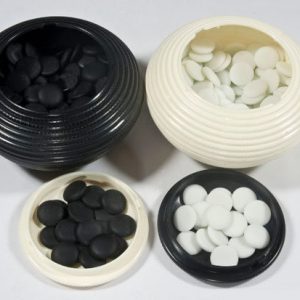 Yunzi Go Stones, Single-Convex with Flat Base, 6mm Thick