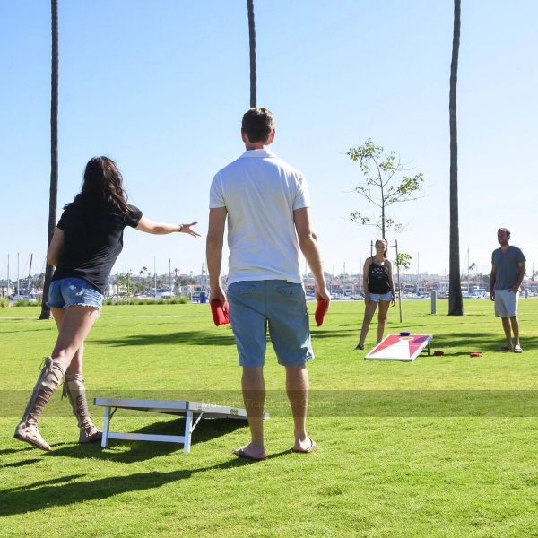 GoSports Regulation Size Cornhole Set - Red & Blue Edition