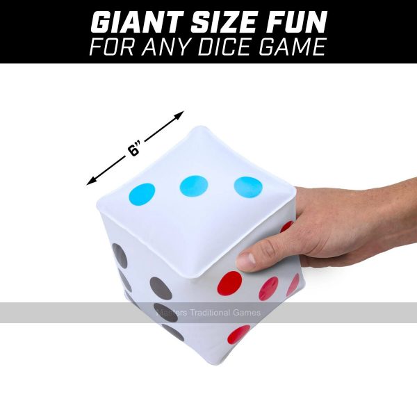 GoSports Set of 6 x 6 inch Inflatable Giant Dice