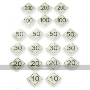 Bar Billiards Table Numbers - For tables with 2 x 30 & 1 x 10 holes